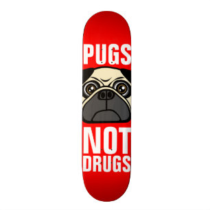 Mops-nicht Drogen Skateboard