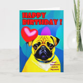 MOPS niedlich vom Hund lustig Karte (Vorderseite)