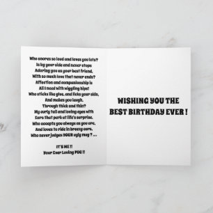 MOPS niedlich vom Hund lustig Karte