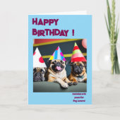 MOPS niedlich vom Hund lustig Karte (Vorderseite)