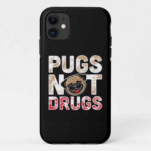 Mops not drogs - Niedlich, lustig, Neuartiger Hund Case-Mate iPhone Hülle (Rückseite)