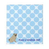 Mops-Notizblock Notizblock (Vorderseite)