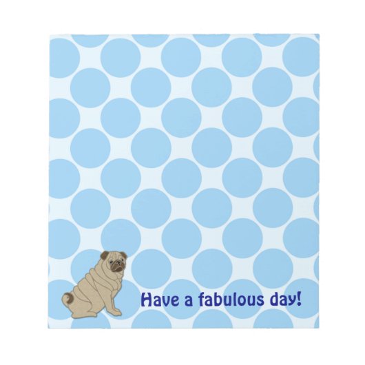 Mops-Notizblock Notizblock (Vorderseite)