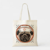 Mops Nurse Tote Bag Tragetasche (Rückseite)