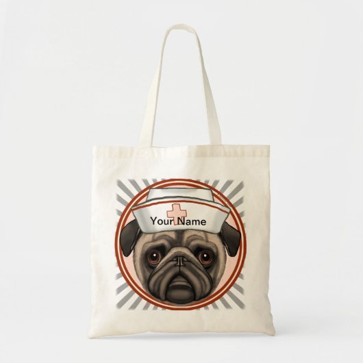 Mops Nurse Tote Bag Tragetasche (Vorne)