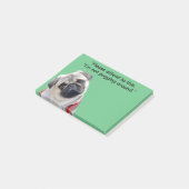 Mops- oder Hunde-Foto—Weihnachtsstrumpf-Füllung Ge Post-it Klebezettel (angewinkelt)