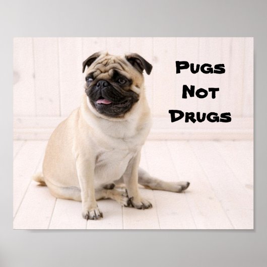 Mops ohne Drogen-Poster Poster (Vorne)