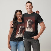 Mops-Ölgemälde T-Shirt (Unisex)