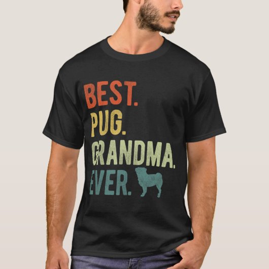 Mops Oma Ever Dog liebt Muttertag T-Shirt (Vorderseite)