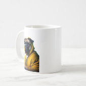 Mops Optiker Kaffee Tasse (Vorderseite Links)