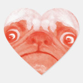 MOPS_orange3.png Herz-Aufkleber (Vorderseite)