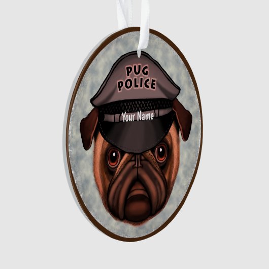 Mops Ornament (Vorderseite)