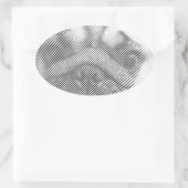 Mops Ovaler Aufkleber (Tasche)