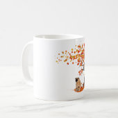 Mops Owl and Fall Mops Eigentümer Funny Mops Herbs Kaffeetasse (Vorderseite Links)