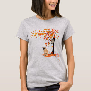 Mops Owl and Fall Mops Eigentümer Funny Mops Herbs T-Shirt
