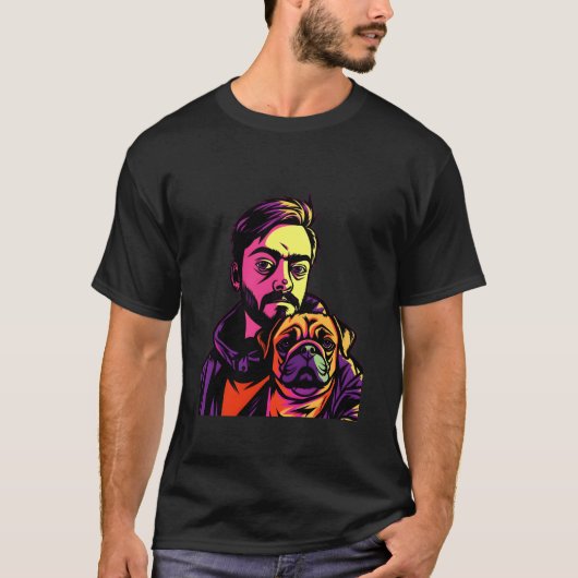Mops-Papa Mops-Besitzer Mops-Pop T-Shirt (Vorderseite)