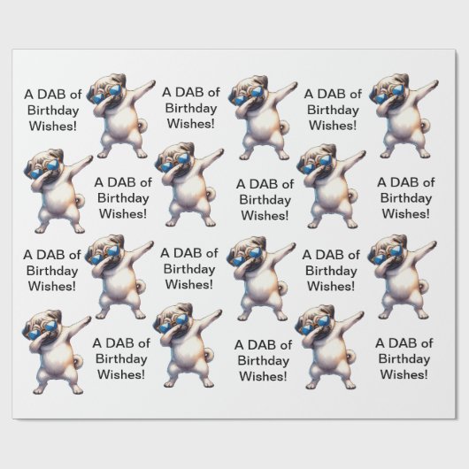 Mops-Papierumschlag Geschenkpapier (Flach)