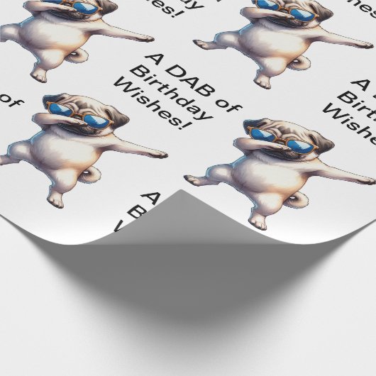 Mops-Papierumschlag Geschenkpapier (Ecke)