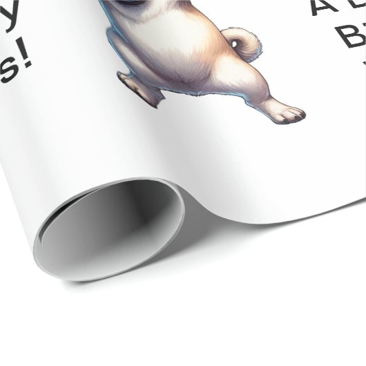 Mops-Papierumschlag Geschenkpapier (Rolleneckpunkt)