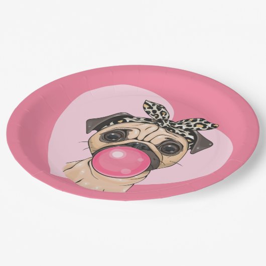 Mops Pappteller (Schrägansicht)