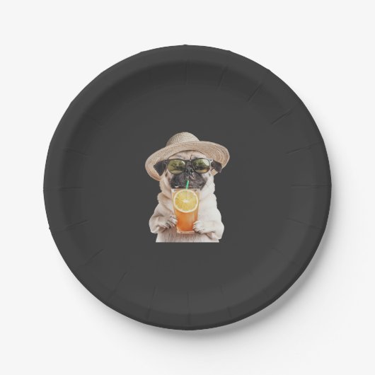 Mops pappteller (Vorderseite)