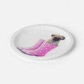 Mops Pappteller (Schrägansicht)