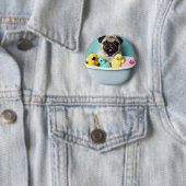 Mops Paradies: Badefreudigkeit in der Tube Button (Beispiel)