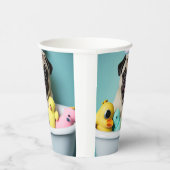 Mops Paradies: Badefreudigkeit in der Tube Pappbecher (Rechts)