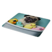 Mops Paradies: Badefreudigkeit in der Tube Schneidebrett (Ecke)