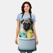 Mops Paradies: Badefreudigkeit in der Tube Schürze (Getragen)