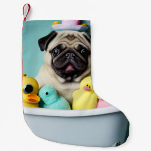 Mops-Paradies: Eine Schönheit beim Baden in der Wa Kleiner Weihnachtsstrumpf