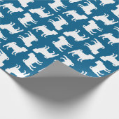 Mops Party Blue Theme Celebration Geschenkpapier (Ecke)