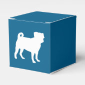 Mops Party Blue Theme Celebration Geschenkschachtel (Vorderseite)