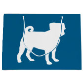 Mops Party Blue Theme Celebration Große Geschenktüte (Vorderseite)