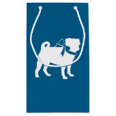 Mops Party Blue Theme Celebration Kleine Geschenktüte (Rückseite)