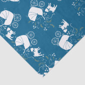 Mops Party Blue Theme Celebration Seidenpapier (Detail)