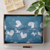 Mops Party Blue Theme Celebration Seidenpapier (Geschenk)