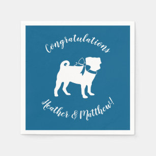 Mops Party Blue Theme Celebration Serviette