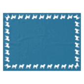 Mops Party Blue Theme Celebration Tischdecke (Vorderseite (Horizontal))