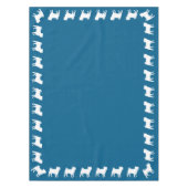 Mops Party Blue Theme Celebration Tischdecke (Vorderseite)