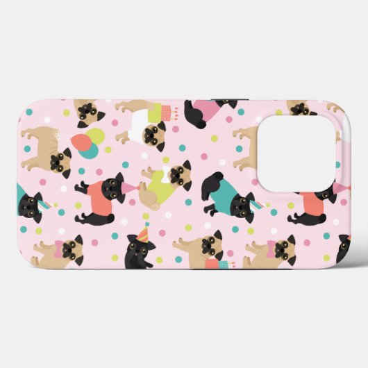 Mops Party Case-Mate iPhone Hülle (Rückseite (Horizontal))