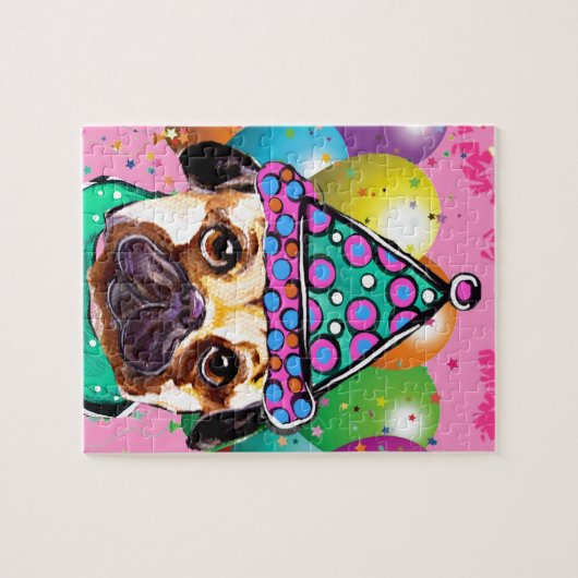 Mops Party Hund Puzzle (Horizontal)