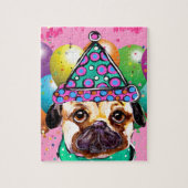 Mops Party Hund Puzzle (Vertikal)