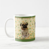 Mops-Party-in der Hand gemalte Erdtöne Kaffeetasse (Links)