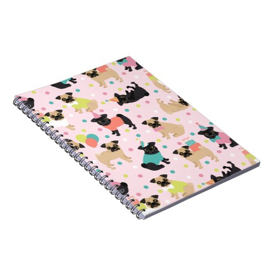 Mops-Party-Notebook Notizblock (Rechte Seite)