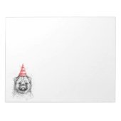 Mops Party Scribble Notepad Notizblock (Vorderseite)
