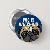 Mops passt auf button (Vorne & Hinten)