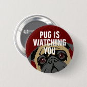 Mops passt auf button (Vorne & Hinten)