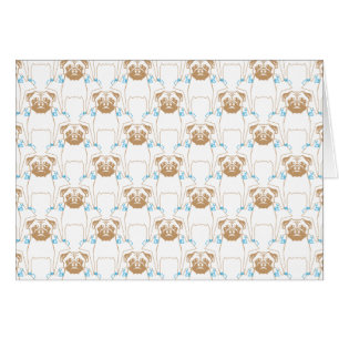 Mops Pattern Blau