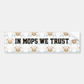 Mops Pattern Blau Autoaufkleber (Vorne)